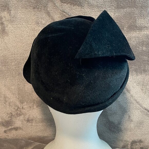 Velour vintage hat 30s  40s - Picture 5 of 7